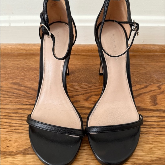 Stuart Weitzman Black Strappy Heels - Picture 1 of 5